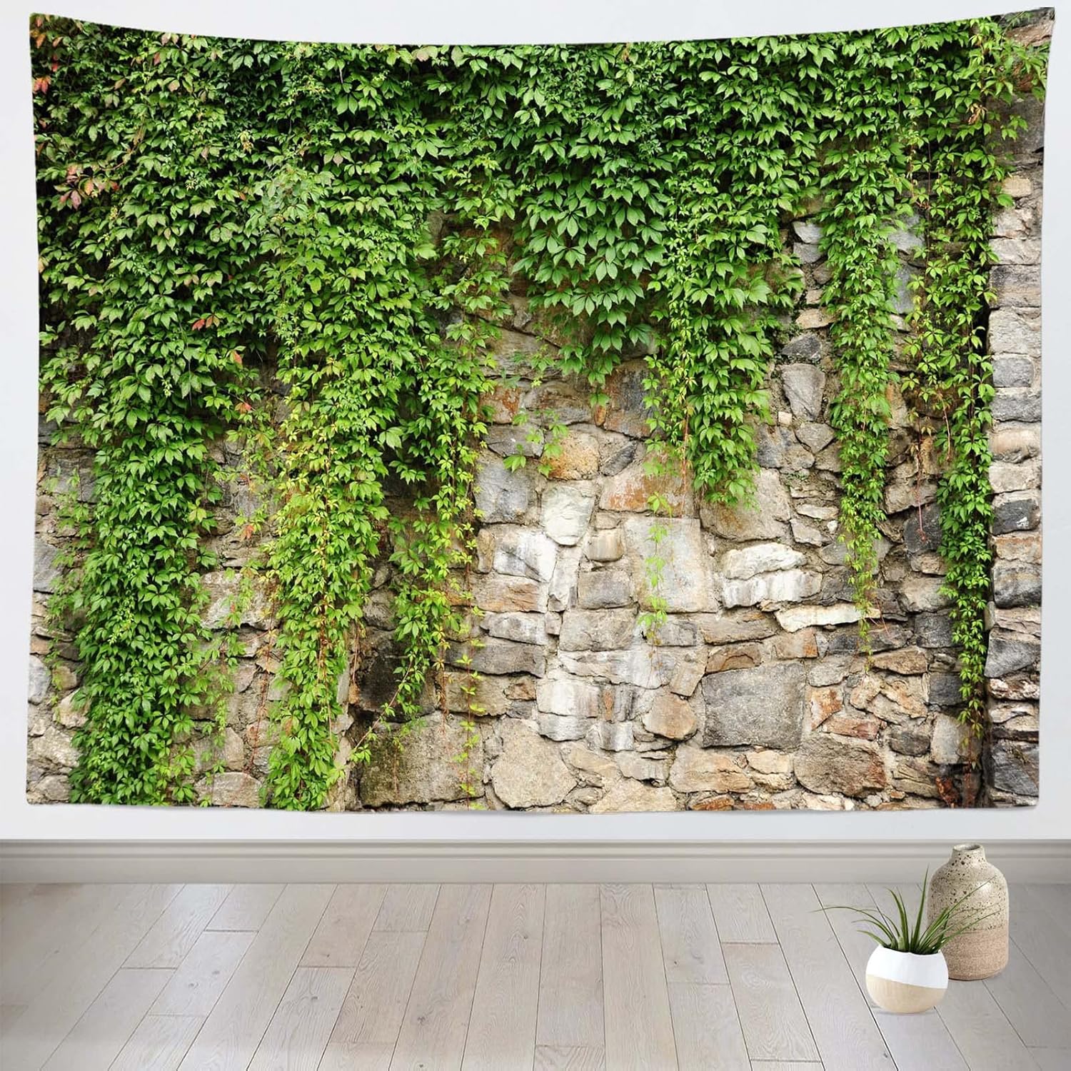 Beleco tapestry green leaves spring 75x100 чёрный