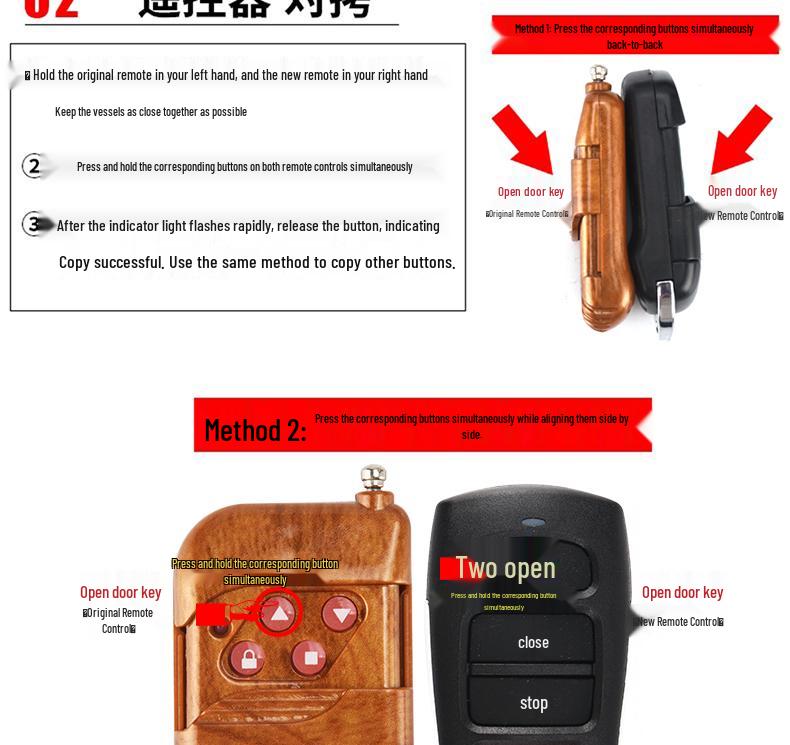 Universal 433/315MHz Remote for Roller Shutters & Garage Doors
