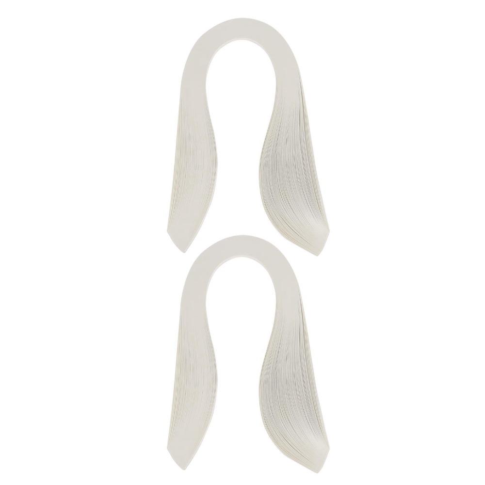 600PCS 3mm Width Quilling Paper Pure Color Ivory White Paper Strips 39cm Length Origami Paper Paper Quilling Art