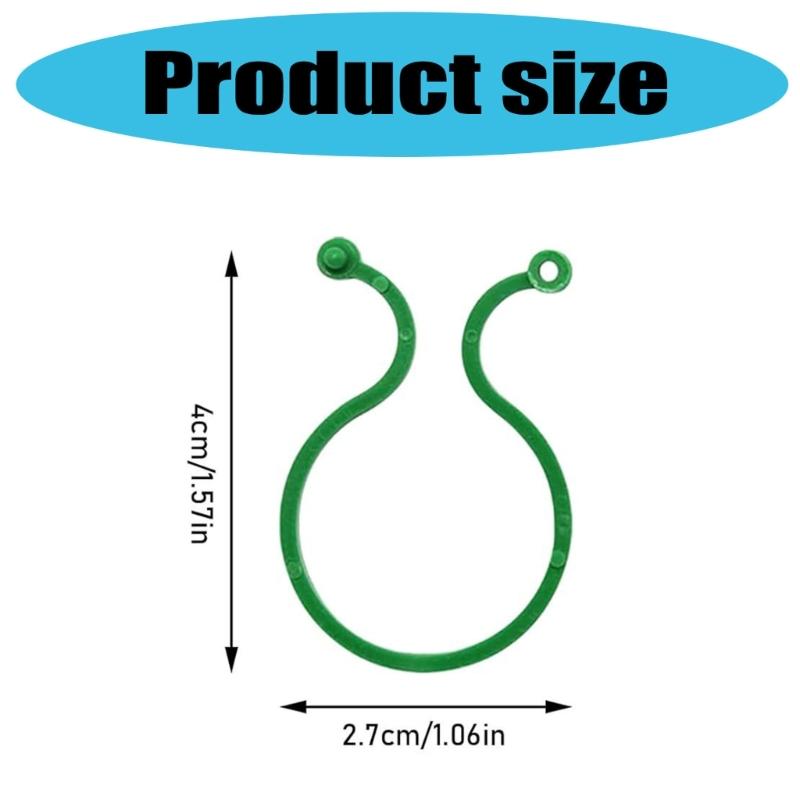 500Pcs Garden Vine Strapping Clips Plant Bundled Buckle Rings Holder Tomato Garden Plant Stand Garden Decors Accessories