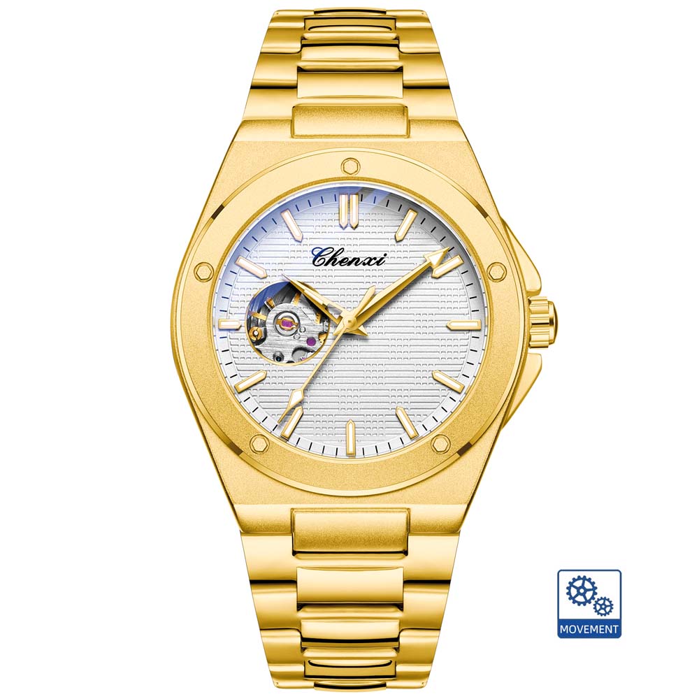 CHENXI New Men's Mechanical Watch Automatic Mechanical Wristwatch Stylish Luminous Water-Resistant Men's Watch Reloj
