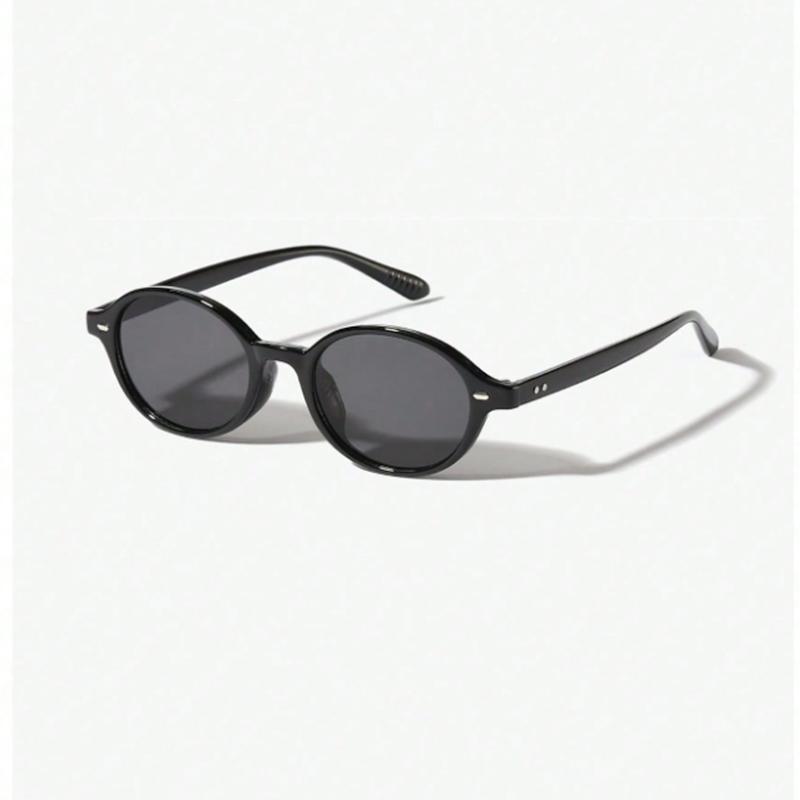 

1Pc French-Style Retro Black Frame Oval Women s Sunglasses, High-End Uv Protection, Suitable for Vacation and Commuting, Stylish