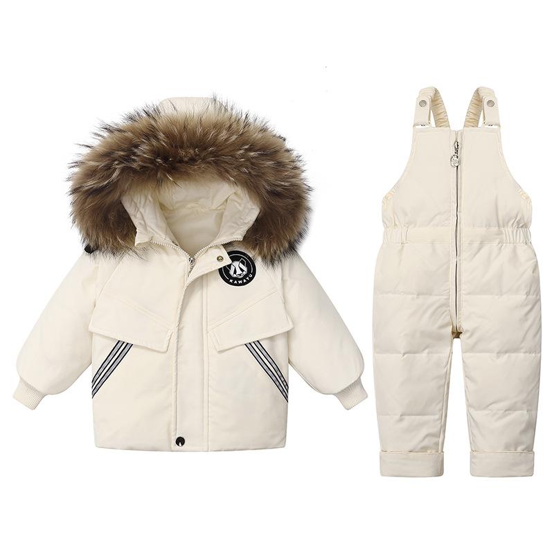Children's Down Jacket Suits Boys and Girls Winter Baby Down Jacket Two-piece Suit
