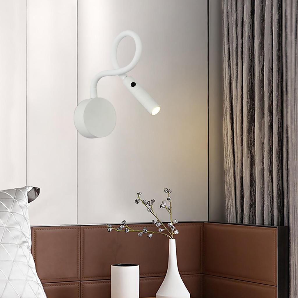 for Reading in Bed, Night Light Bed Lamp, Wall Mount Flexible