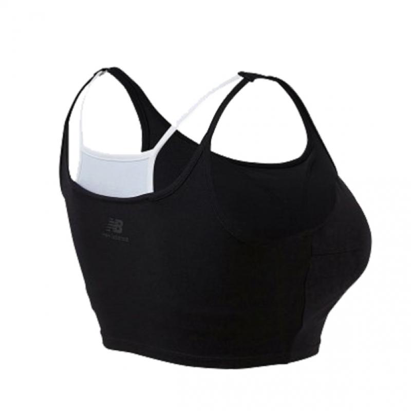 New Balance Women S Hi Soft Square Neck Bra Top SportS Bra Crop Top Nbn9c2w002 Bk