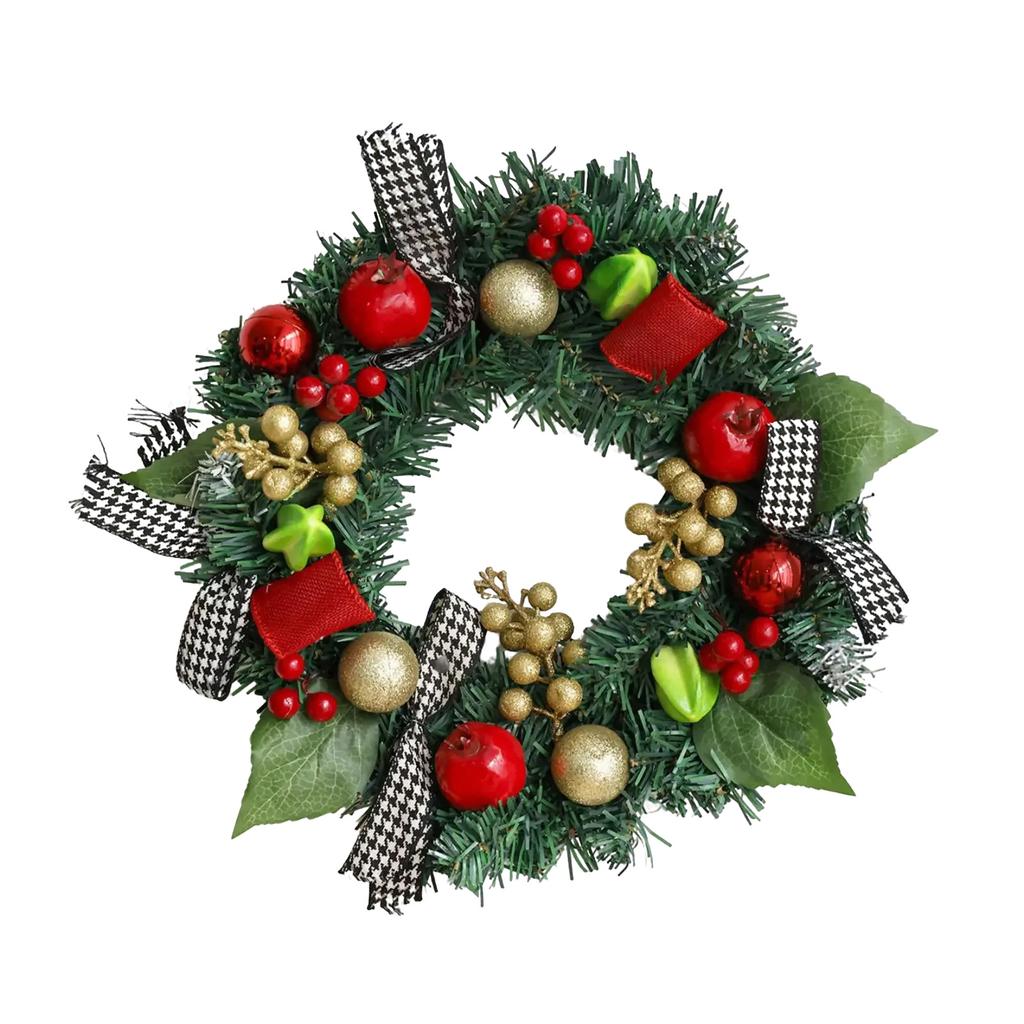 30cm Christmas Wreath Hanging Decoration For Home, Shopping Mall, And Hotel With Bow, Christmas Door Hanging, Window Display, And Christmas Ornaments