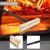 Long Pizza Oven Brush Aluminum Alloy Handle Grill Cleaner Barbecue Brushes for Campings