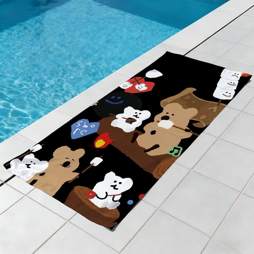 D-Dinotaeng-g CUTE CARTOON Towel Beach Quick Dry Soft Pool Towels Gift for Travel Gym Shower Camping Sports