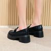 Spring and Summer New British Style Small Leather Shoes Round Head Muffin Bottom Soft Surface Soft Sole Single Shoes