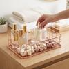 Iron Grid Wire Storage Basket Rose Gold Multipurpose Wire Storage Organizer 24.1× 16.2× 6.4cm Exquisite Metal Storage Organizer