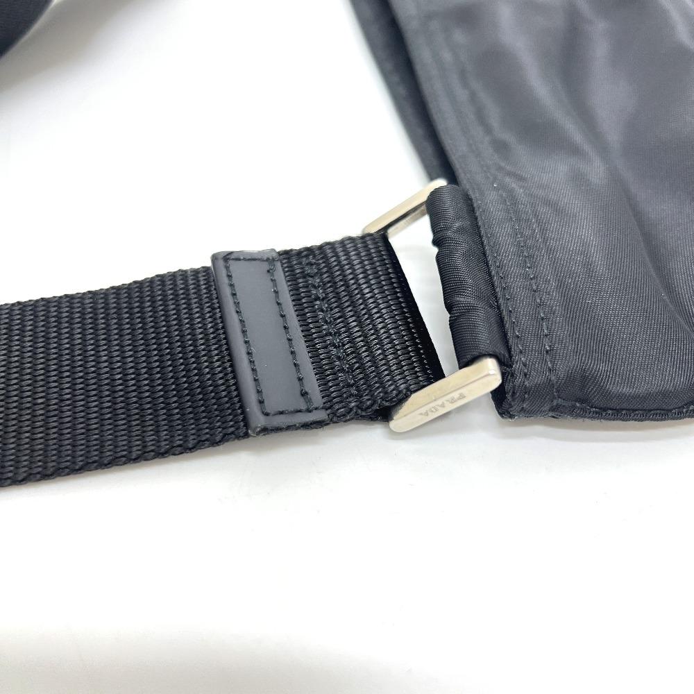 PRADA triangle plate Flat Bag Shoulder Bag Shoulder Bag Nylon Black