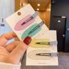 Ladies Girl Salon Make Up Bling Glitter Child Sweet Colorful Edge Section Pins Curly Hairpins Logo Bend Free No Crease Hair Clip