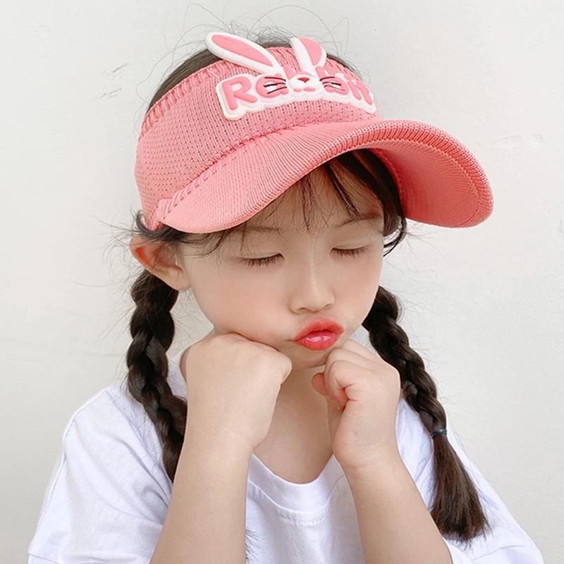 Chapeau Bébé Enfant Avec Oreilles De Lapin - Paille été - Tour De Tête ~54 Cm - Pour 1 à 8 Ans - Fille Et Garçon
