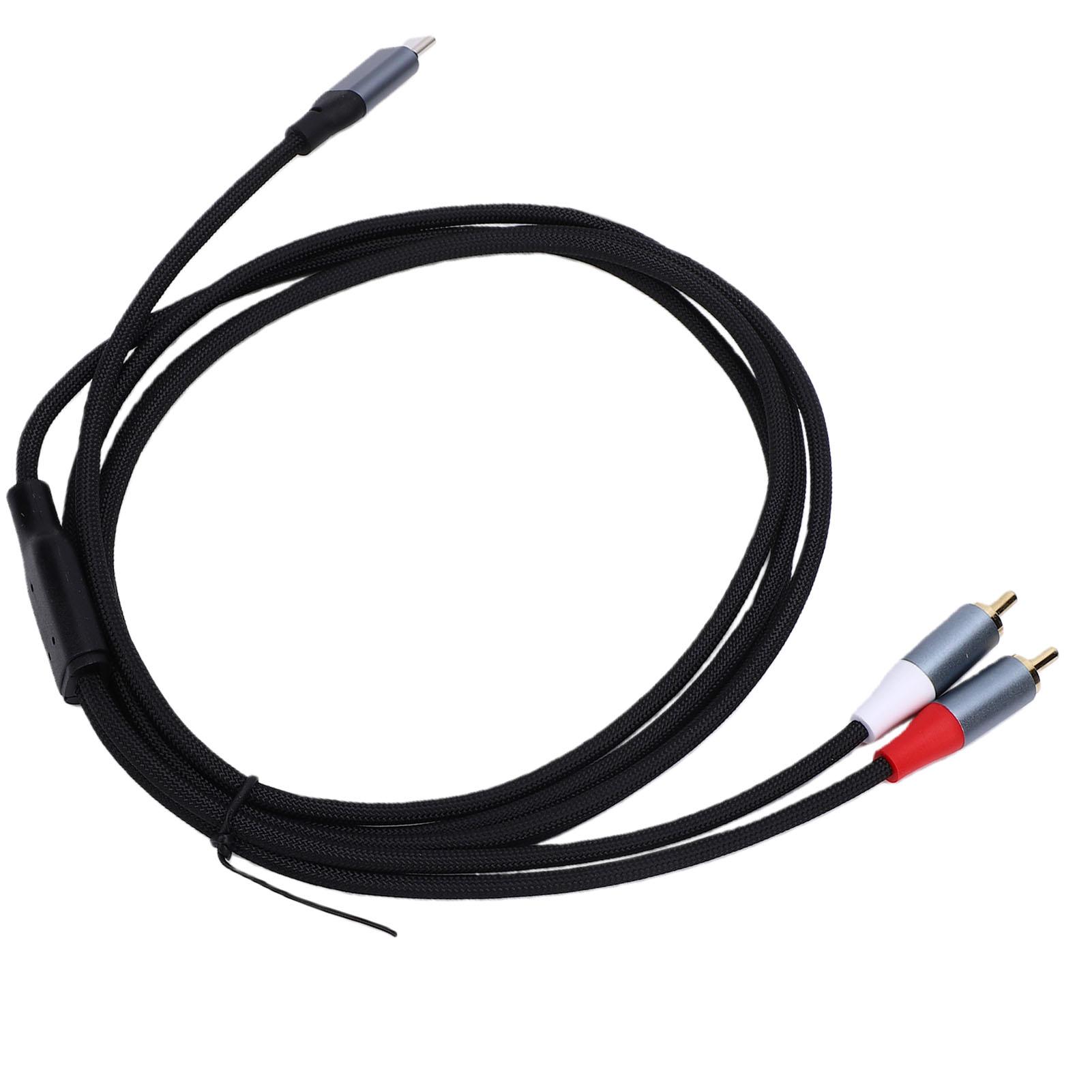 

USB C to 2 Port Sound Cable 24Bit Type C to 2 Jack Male Y Splitter for Home Theaters DVD Players Amplifiers Speakers 2m 2m/78.74in
