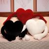Heart-Shaped Red Sofa Pillow: Cute Plush Cushion for Bedroom, Living Room, or Wedding Decor