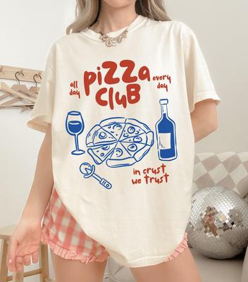 Pizza Club Shirt In Crust We Trust Shirt Pizza Lover Shirt Funny Pizza Tee Comfort Colors Graphic Tee Foodie Shirt Cute Pizza Gift Shirt