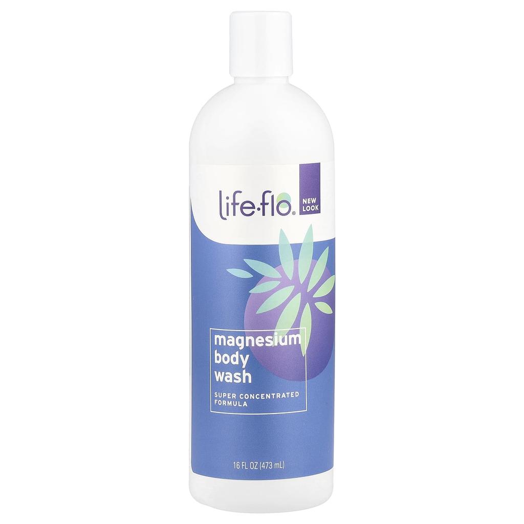 Life-flo Magnesium Body Wash, Magnesium Chloride Brine, 16 Fl Oz (473 Ml)