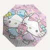 Hello Kitty, Pastel Automatic Opening and Closing Folding Umbrella with 8 Rib Frame and Compact Travel Design, Perfect for All Occasions | S