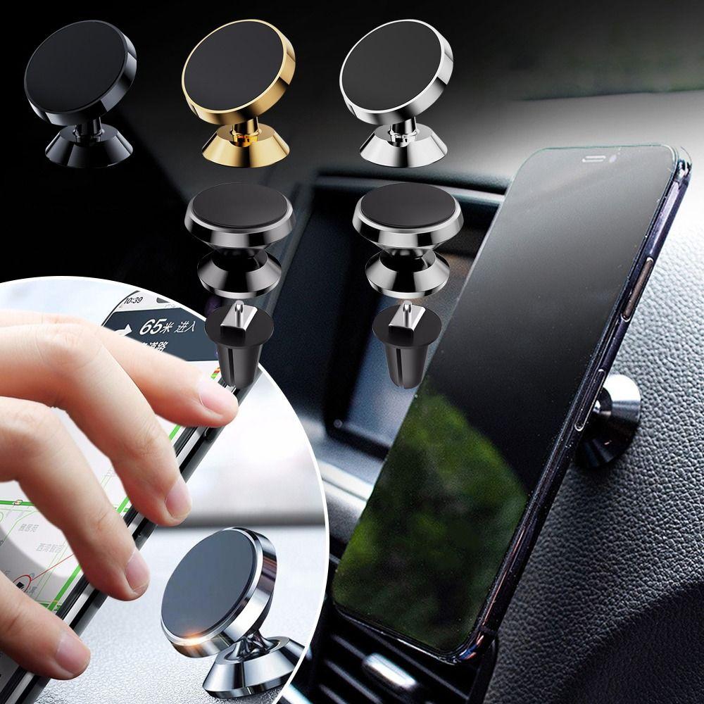 Universal Stand Magnetic Car Phone Holder Magnet Mount Air Vent Cell Phone Holder Fixed Support Rotatable Cellphone Stand In Car