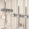 Wall Mount Broom Grippers Mop and Broom Holder Self Adhesive No Drilling Broom Hanger Hook for Kichen Home and Garden