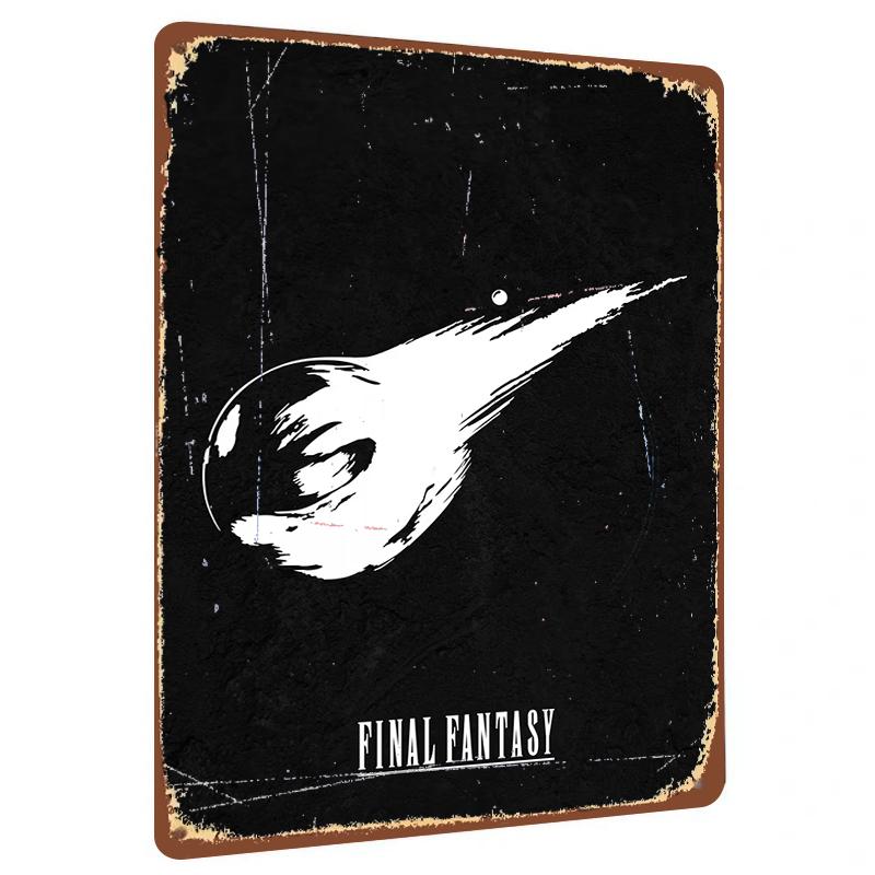 

Final Fantasy Meteor Artwork Custom Metal Wall Decor for Game Room Home Decorations 20x30cm（7.8x11.8inch）