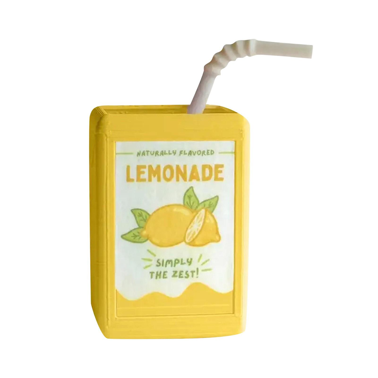 

Квітковий горщик, напій, смола, квітковий горщик, прикраса для робочого столу, креативний кашпо у формі коробки для соку, смоляний орнамент для дому One Size жовтий