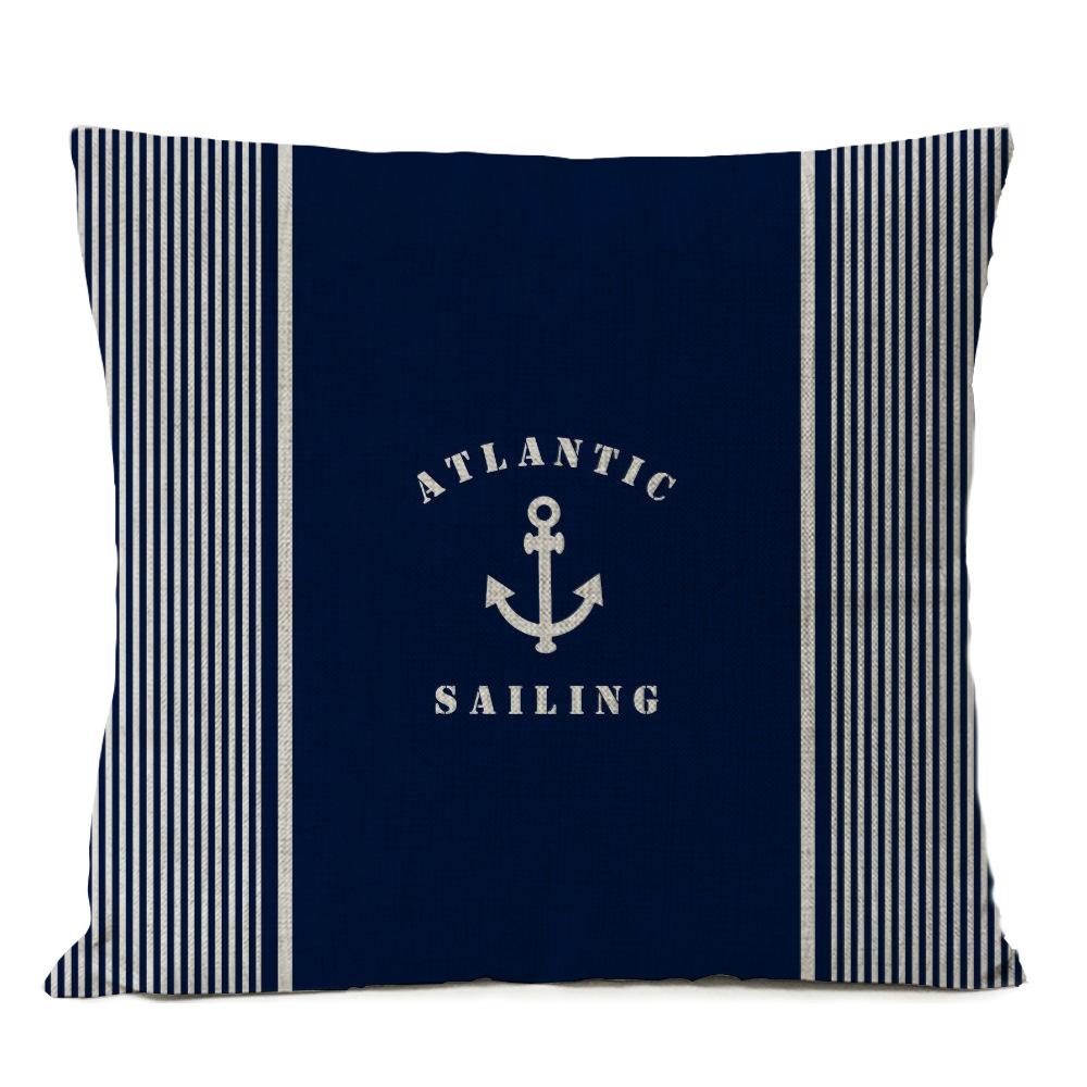 Nautical Linen Pillow Nordic Home Decoration Model Room Nautical Style