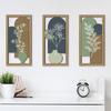 3 Pcs Botanical Plant Wall Art Minimalist Framed Boho Wall Decor for Living Room Bedroom Bathroom Home Office Decor