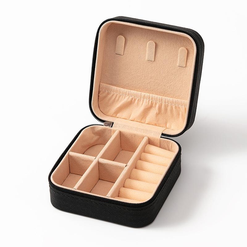 Jewelry storage box High-grade anti-oxidation stud earrings, necklace, jewelry ring grid desktop large-capacity display box
