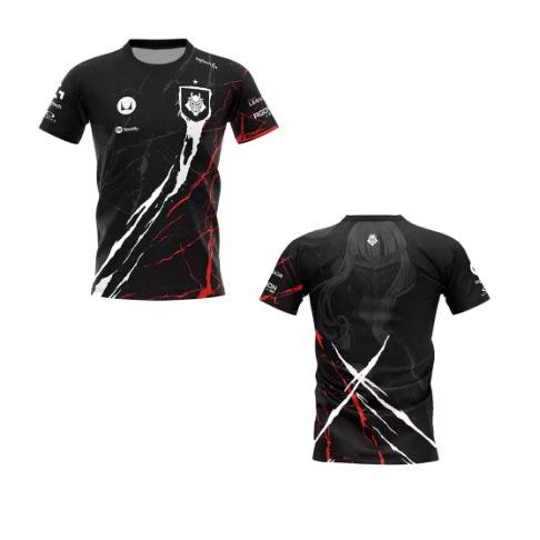 New G2 Sports Electronic Sports Competition T-shirt National Team Unified 3D Printing T-shirt O Transparent Breathable Sports Ultra