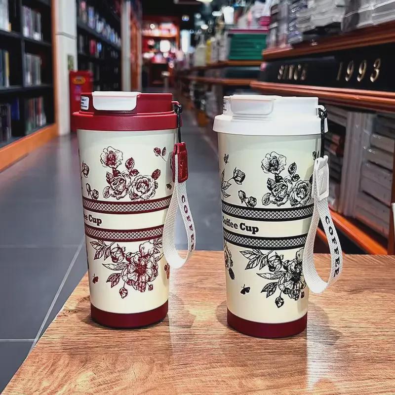 Doppelwandige Kaffeethermoskanne für Damen mit hochwertigem 316 Edelstahl-Liner und großem Fassungsvermögen