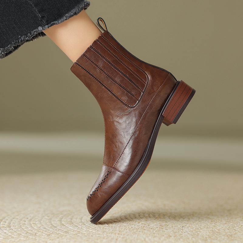Fashion 2024 New Autumn Women Shoes Chelsea Women Boots Winter Block Ankle Boots for Women Zapatos De Mujer Womens Chunky Boots