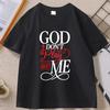 Gott spielt nicht mit mir T-Shirt Christlicher Glaube T-Shirt Lustige Erwachsenen Humor T-Shirts Jesus Gott Grafik T-Shirts Herren Damen Rundhals