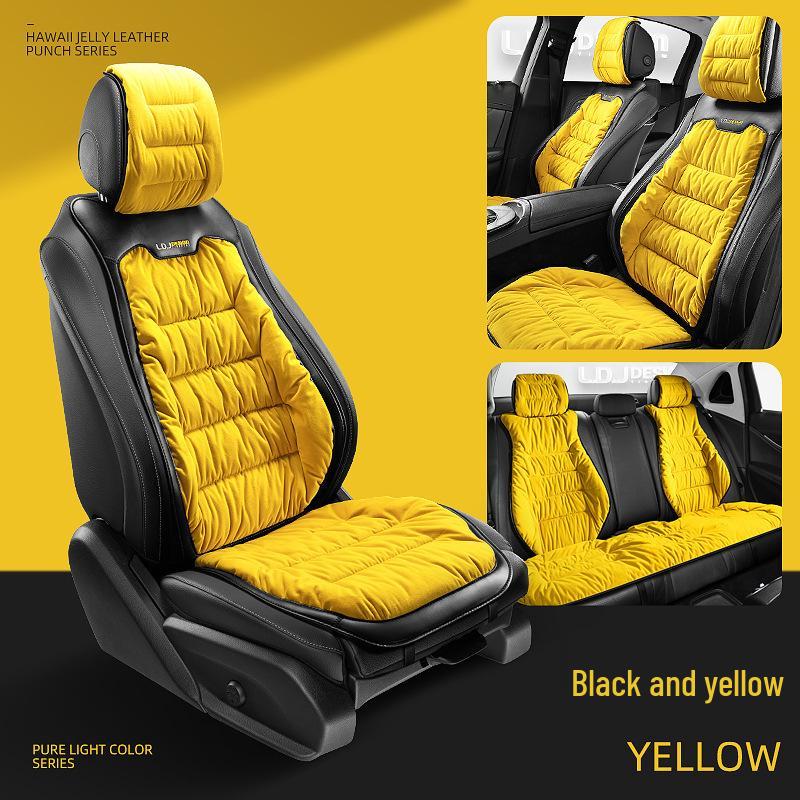 Winter Minimalist Plush Car Seat Cushion - Thickened for Warmth