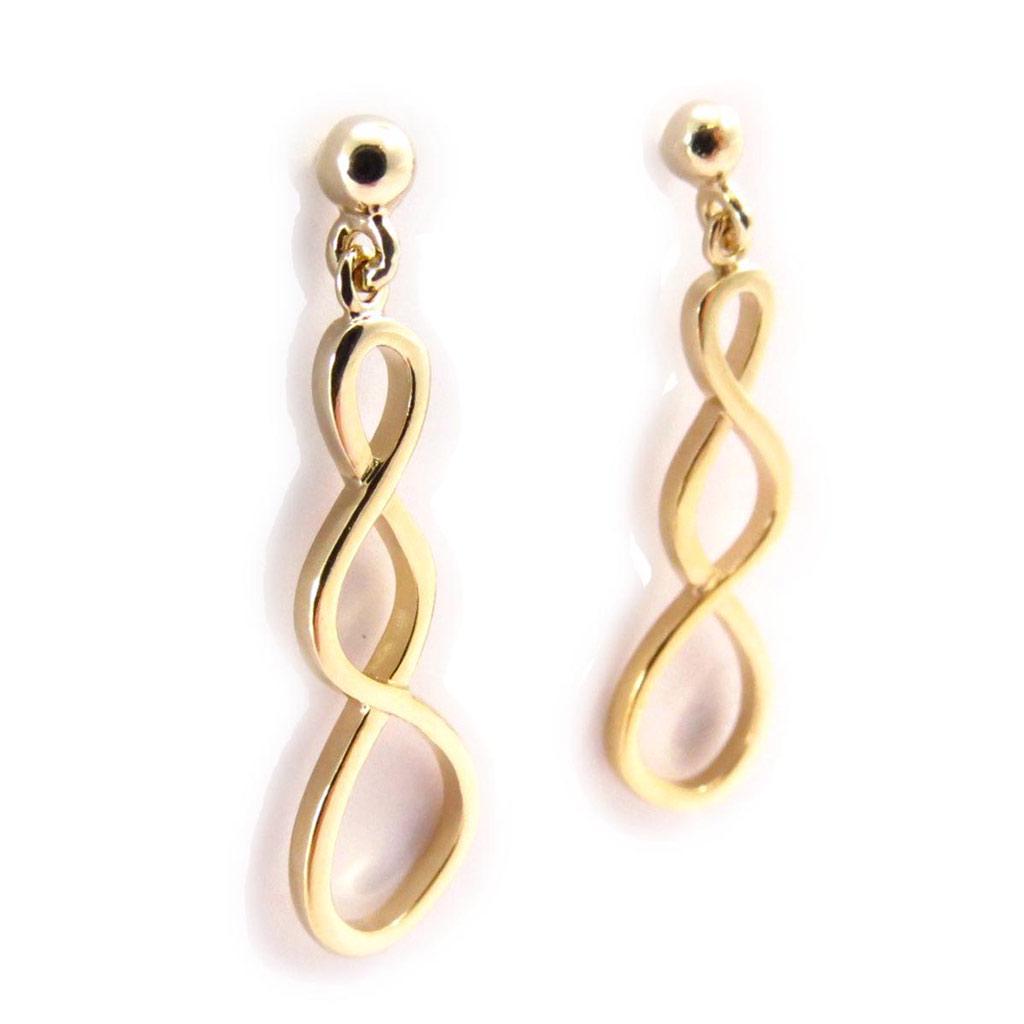 Les Trésors De Lily [G6338] - Gold Plated 'Choreography' Earrings - 33x10 Mm