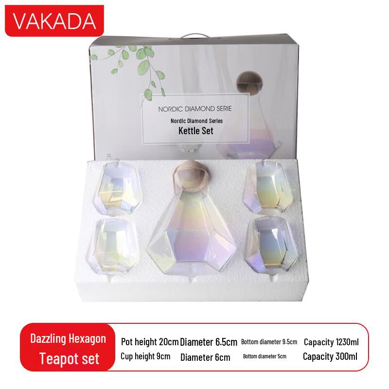 VAKADA High Borosilicate Glass Cold Water Pitcher Set