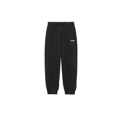 Li Ning Training Series Logo Print Solid Color Elastic Casual Pants Men Bottoms Black AKLQA37-11