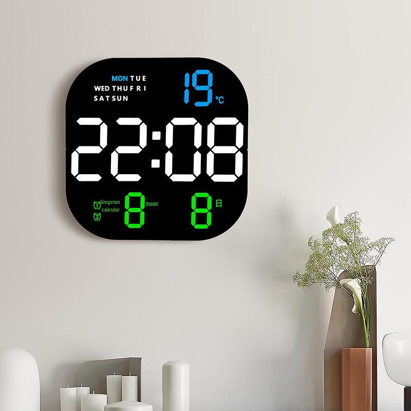LED Aesthetic Wall & Desktop Alarm Clock 6633: Modern Design for Living Room & Bedside