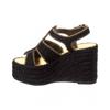 Salvatore Ferragamo Black Suede Wedge Sandal Renee