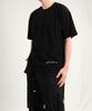 JUSTHANG Felbus Point Logo Black Oversized Short Sleeve T-Shirt