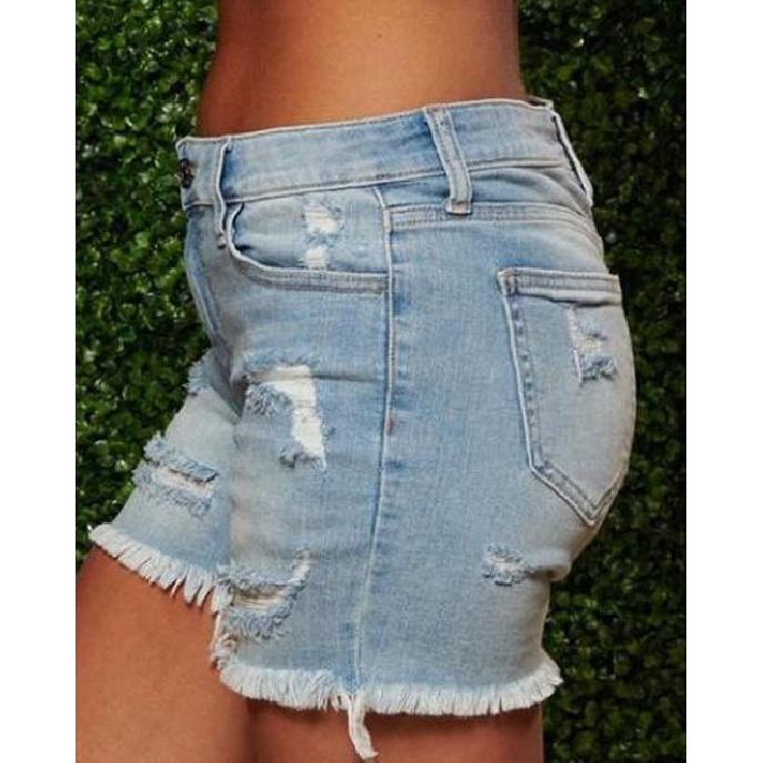 

Новые Джинсовые Шорты с Рваными Дырами из Мешковины Большого Размера для Мальчиков Женские Тонкие Джинсовые Шорты 4XL светло-синий