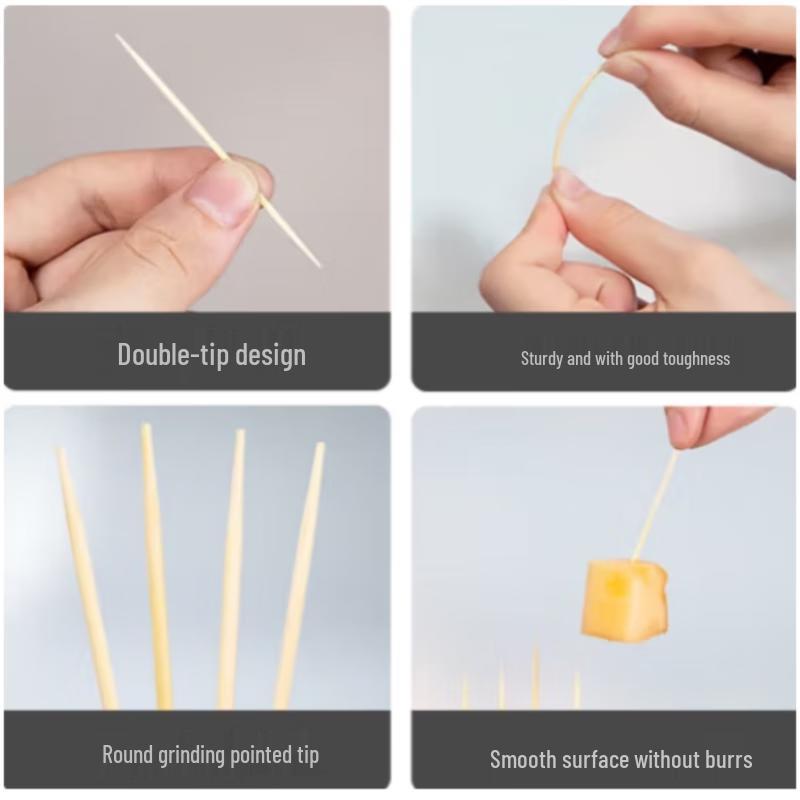 Natural Bamboo Double-Ended Toothpicks