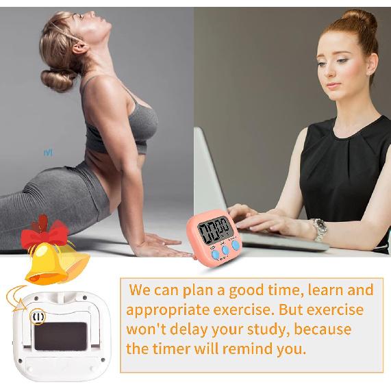 Digital Kitchen Timer for Cooking, Multi-Function Electronic Timer, Big Digits Loud Alarm Strong Magnetic Backing, Classroom Timers for Teachers