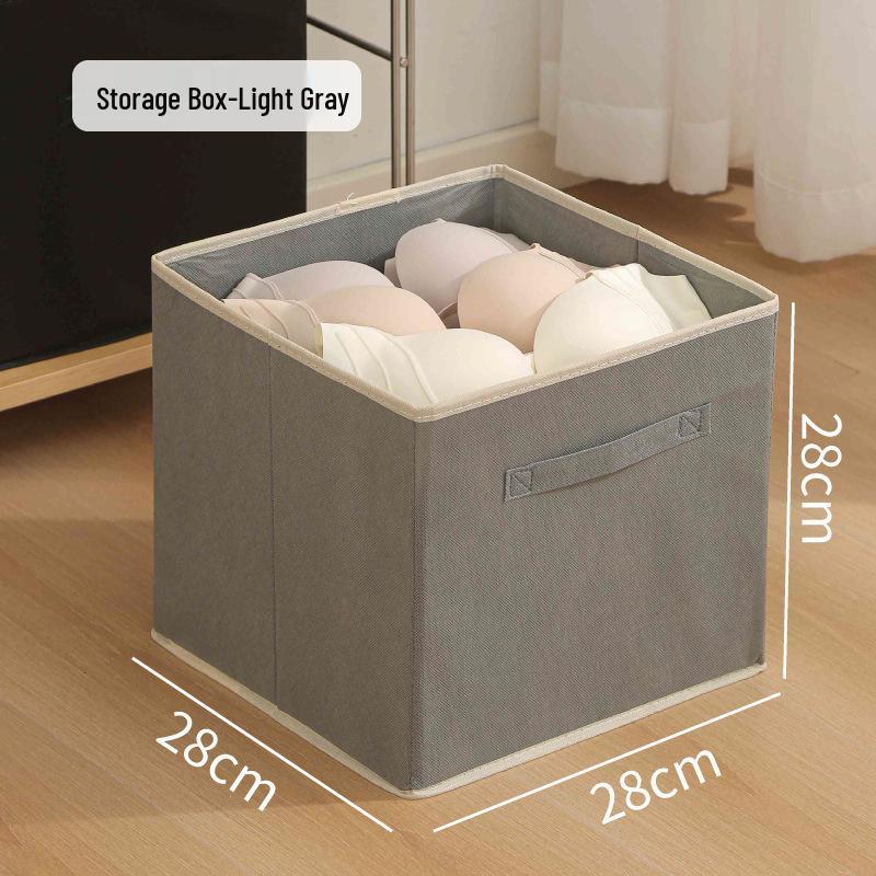Stoff-Aufbewahrungsbox für Socken, Unterwäsche und BHs - Deckellos, Waschbar und Faltbarer Organizer