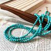 Retro Artificial Turquoise Collarbone Chain Necklace Neck Chain Light Luxury Niche Design Sense Beaded Necklace