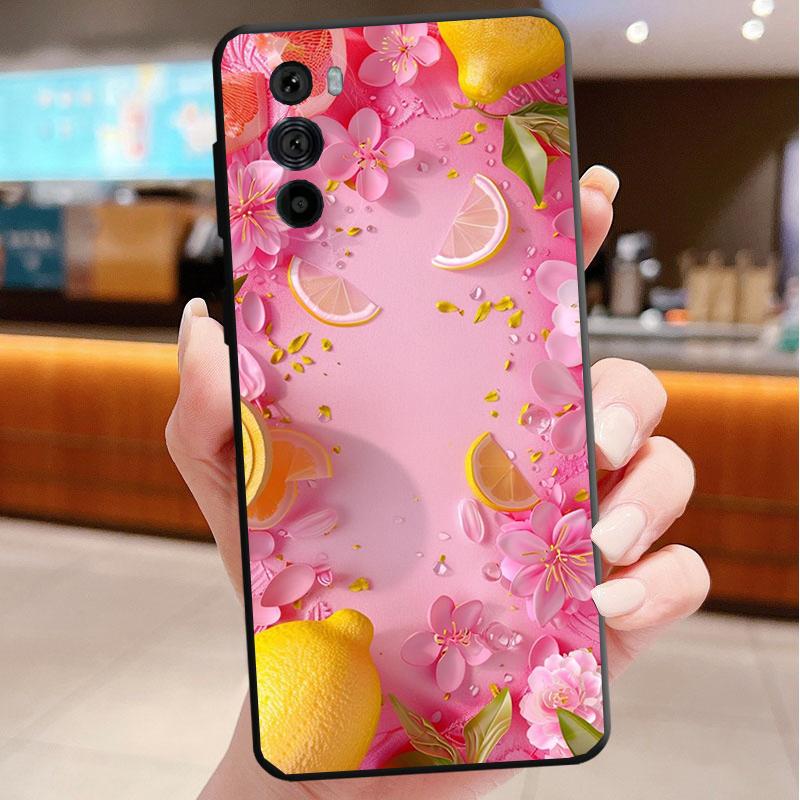 Phone Case For Motorola Edge 50 40 Pro 60 50 40 30 Ultra Neo Fusion Moto G Play G Stylus G Power G Lemon strawberry watermelon