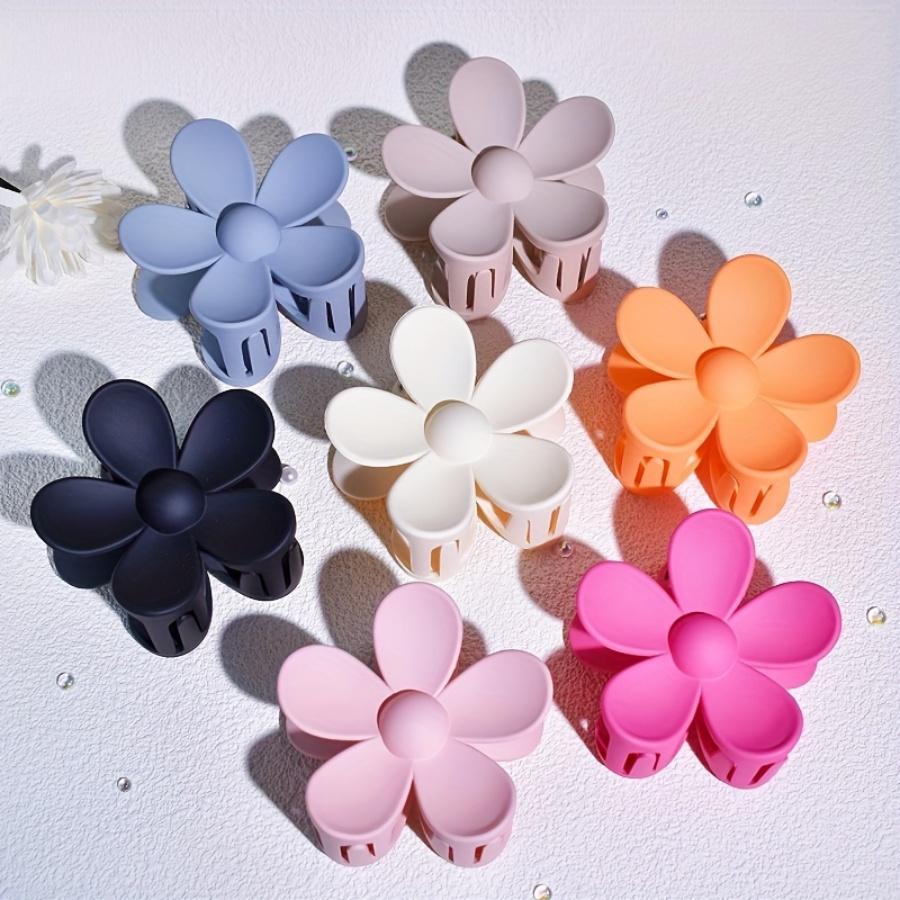 4pcs/set Ladies Matte Flower clip Spring/Summer New color back hair Shark clip Fashion sweet ladies gift Flower clip