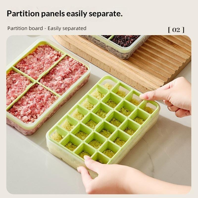 Detachable Multi Compartment Food Storage Box Freshness Preservation Meat Rice Freezing Sub Packing Rectangular Box