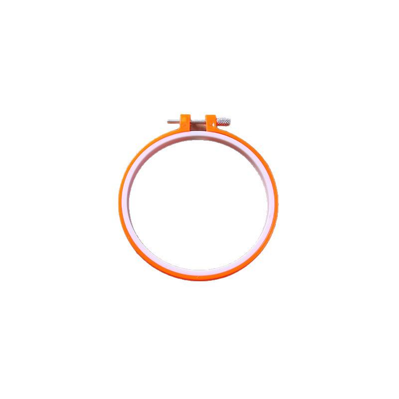 Adjustable Colorful Plastic Embroidery Hoop - Imitation Bamboo Style for DIY Cross-Stitch Projects