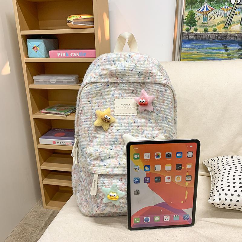 Student Schoolbag Women's Knitter Backpack
